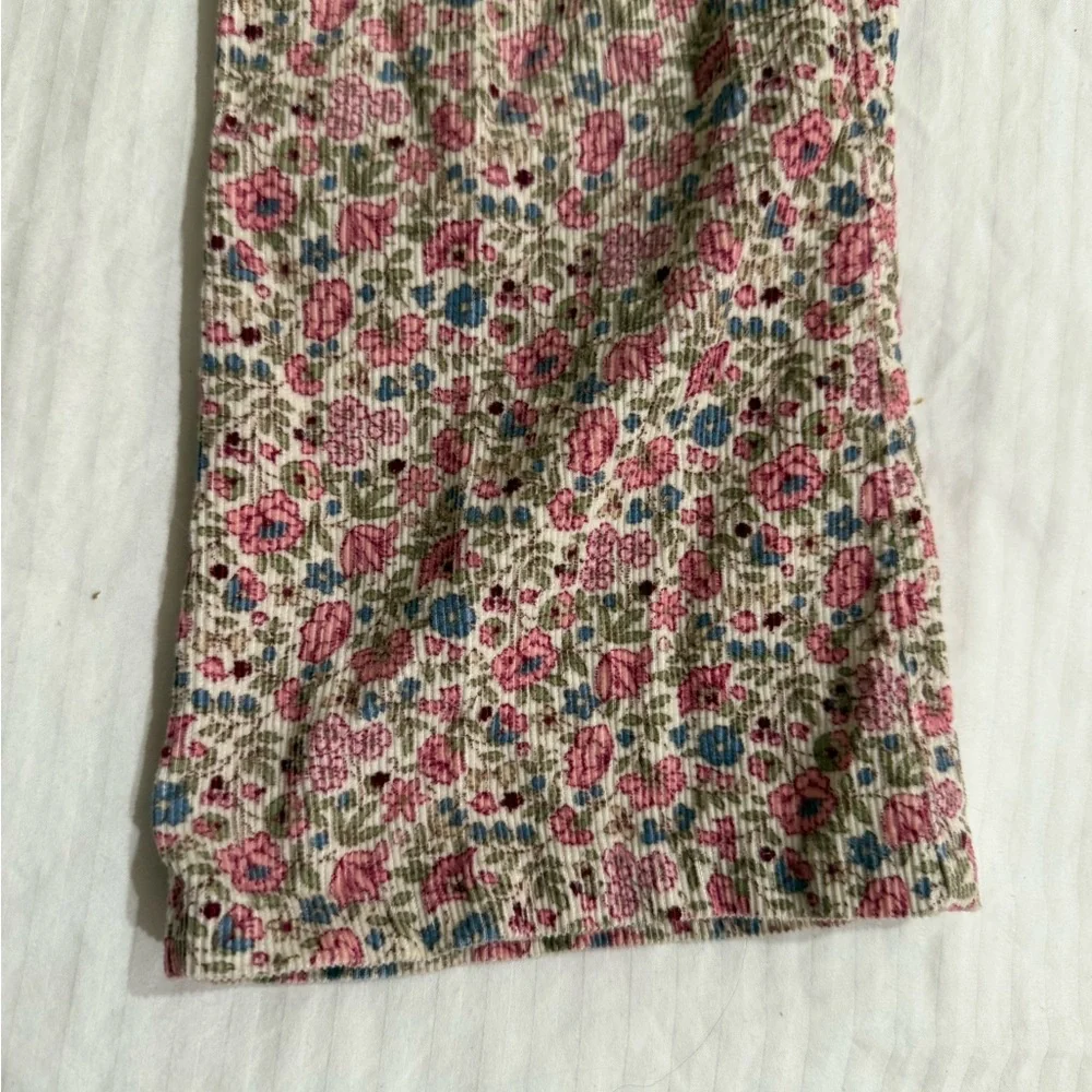 Gymboree English garden lace up Corduroy Pants with matching outfit